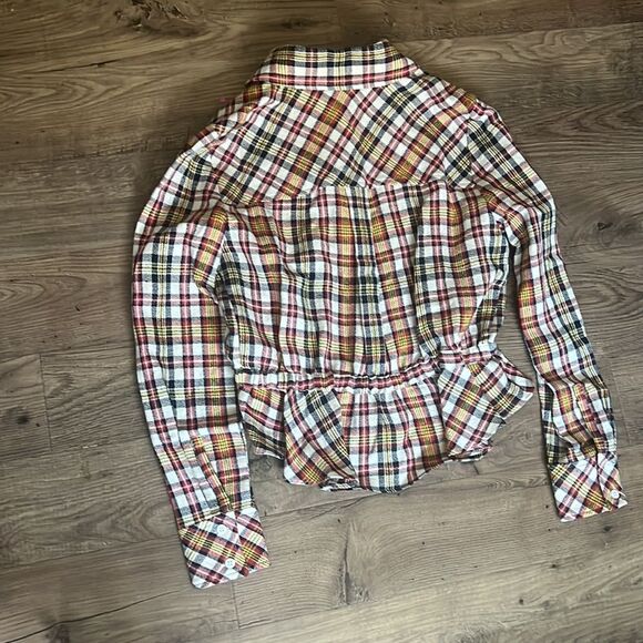 Veronica Beard Shania Button Down Top Red Multi Size 2 - Picture 6 of 6